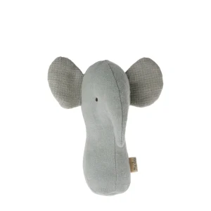 Maileg Lullaby Friends Elephant Rattle - Light Dusty Blue