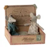 Maileg Mum and Dad Mice in Cigarbox