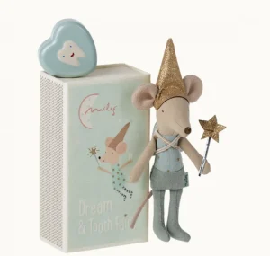 Maileg Tooth Fairy Mouse in Matchbox - Blue