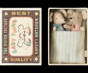 Maileg Twins, Baby Mice in Matchbox