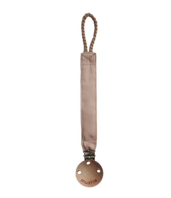 Mushie Fabric Pacifier Clip - Natural