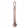 Mushie Fabric Pacifier Clip - Blush