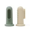 Mushie Finger Toothbrush - Shifting Sand / Cambridge Blue