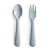 Mushie Fork and Spoon Set - Cloud