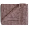 Mushie Knitted Honeycomb Baby Blanket - Desert Rose