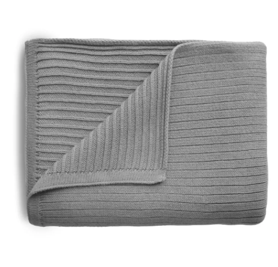 mushie_knitted_ribbed_bab_0-1.webp Mushie Knitted Ribbed Baby Blanket - Grey Melange