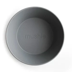 Mushie Round Bowl, Set of 2 - Smoke