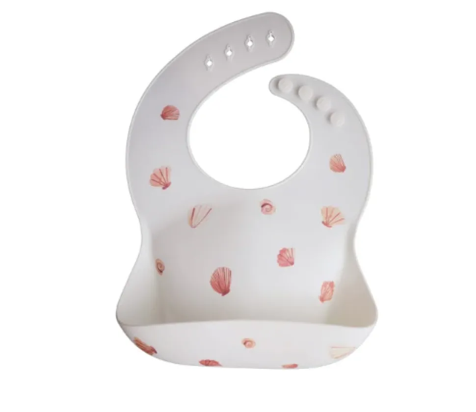 mushie_silicone_bib__ligh_0.webp Mushie Silicone Bib - Light Shells
