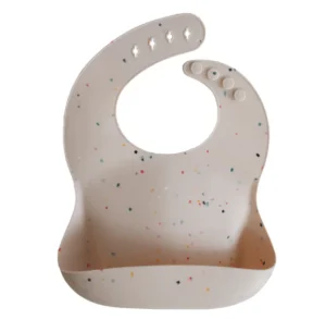 Mushie Silicone Bib - Vanilla Confetti