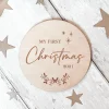 My First Christmas 2023 Wooden Plaque