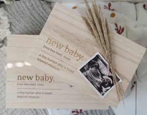 New Baby Wooden Baby Box - Large
