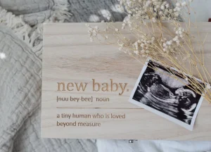 New Baby Wooden Gift Box - Small