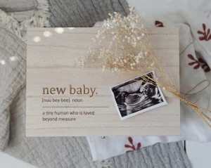 New Baby Wooden Gift Box - Small