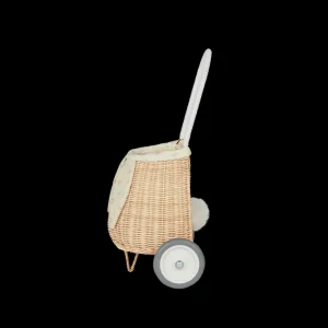 Olli Ella Bunny Luggy with Lining - Straw / Pansy