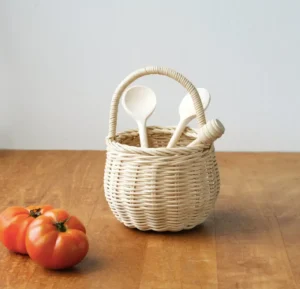 Olli Ella Rattan Berry Basket - Straw