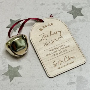Personalised 'Believe' Bell & Tag - New Design for '23