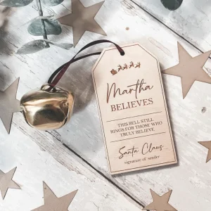 Personalised 'Believe' Bell & Tag