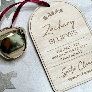 Personalised 'Believe' Bell & Tag - New Design for '23