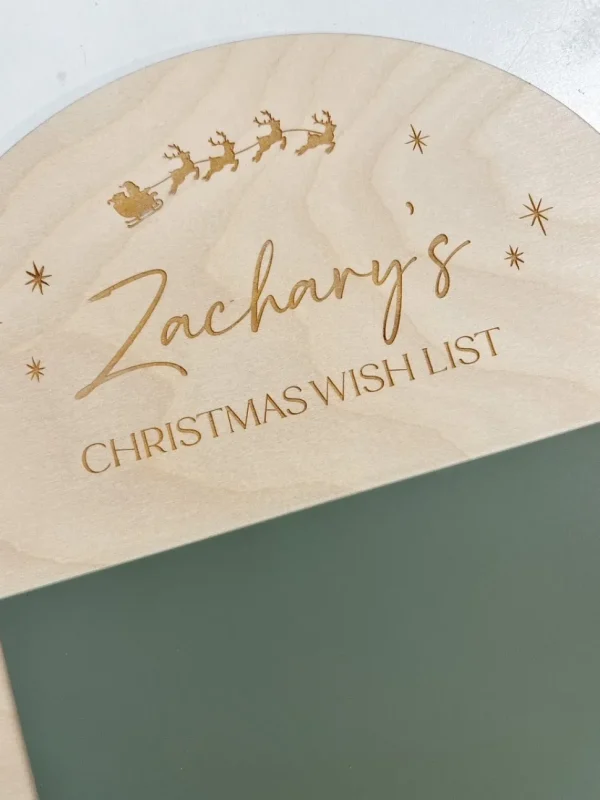Personalised Christmas Wish List Board