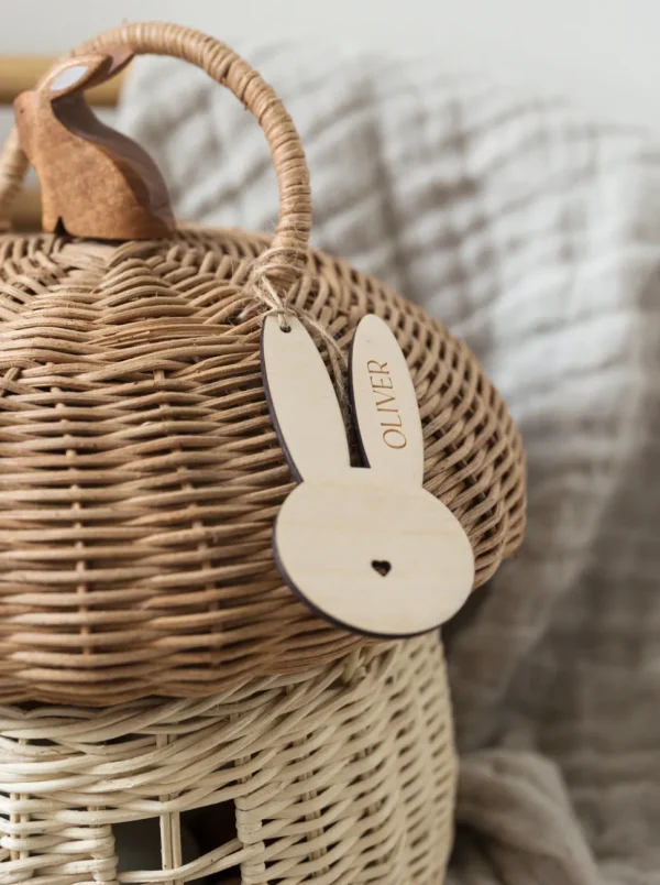Personalised Easter Basket Bunny Tag