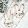 Personalised Easter Bunny Tag | Wooden Name Labels | Easter Gift Tag | Laser Engraved | UK