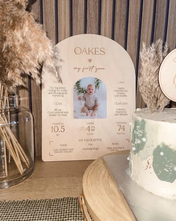 Personalised 'My First Year' Memory Board with Photo