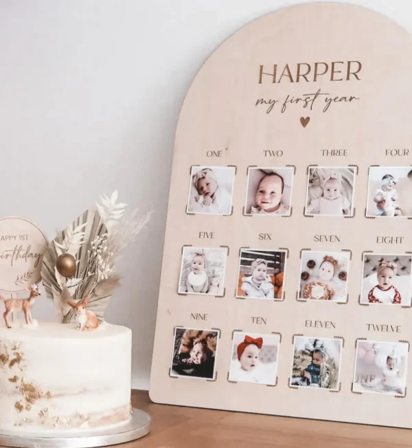 Personalised 'My First Year' Photo Board