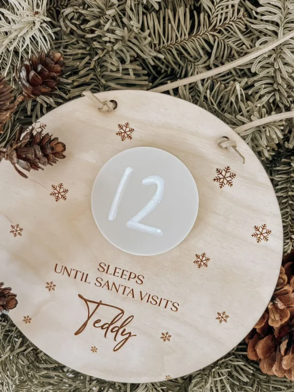 Personalised 'Sleeps until Santa' Hanging