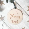 Personalised Wooden Christmas Bauble
