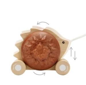 Plan Toys Pull-Along Hedgehog - Brown