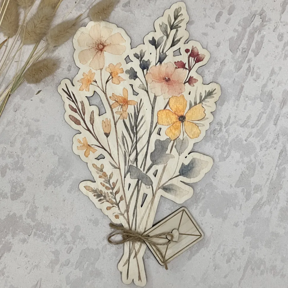 printed_wooden_flower_bou_0.webp Printed Wooden Flower Bouquet with Personalised Love Letter
