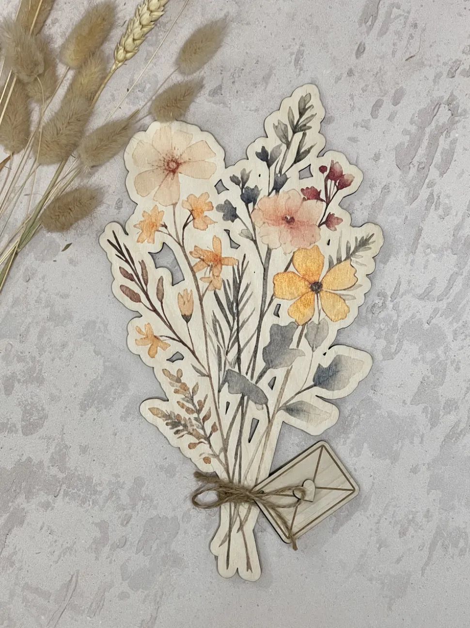 printed_wooden_flower_bou_3.webp Printed Wooden Flower Bouquet with Personalised Love Letter