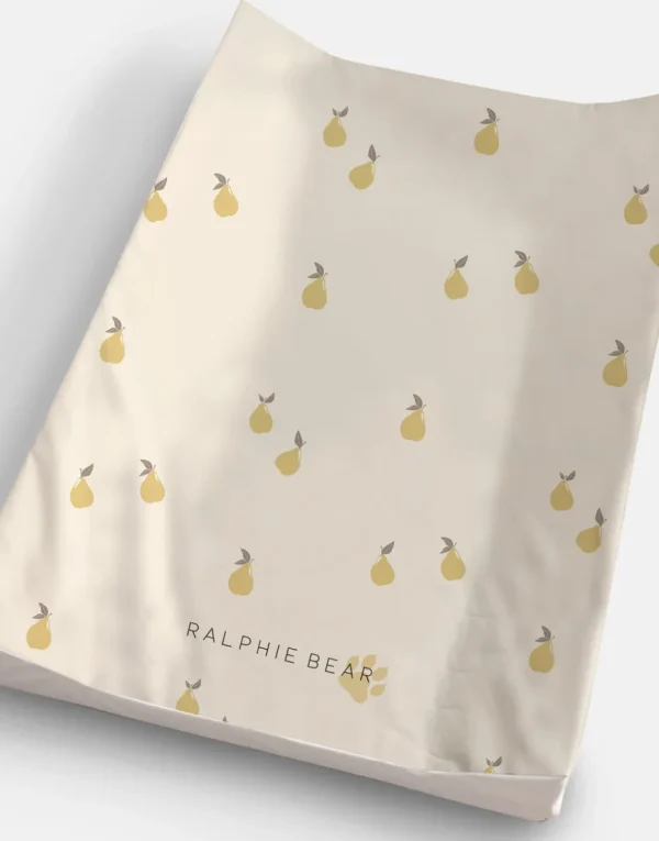 Ralphie Bear Anti-Roll Wedge Baby Changing Mat - Pears