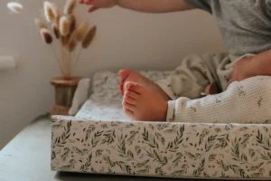 Ralphie Bear Anti-Roll Wedge Baby Changing Mat - Willow