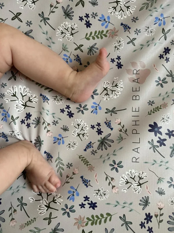 Ralphie Bear Anti-Roll Wedge Baby Changing Mat - Wildflower