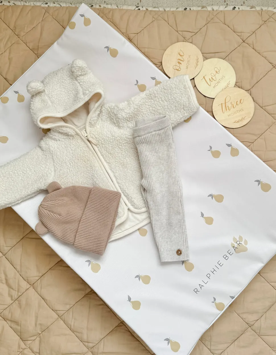 ralphie_bear_antiroll_wed_3-1.webp Ralphie Bear Anti-Roll Wedge Baby Changing Mat - Pears