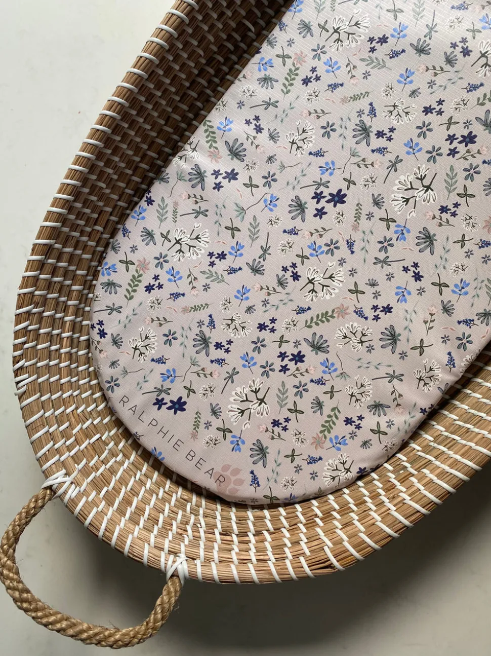 ralphie_bear_changing_bas_0-1.webp Ralphie Bear Changing Basket Mat Liner - Wildflower