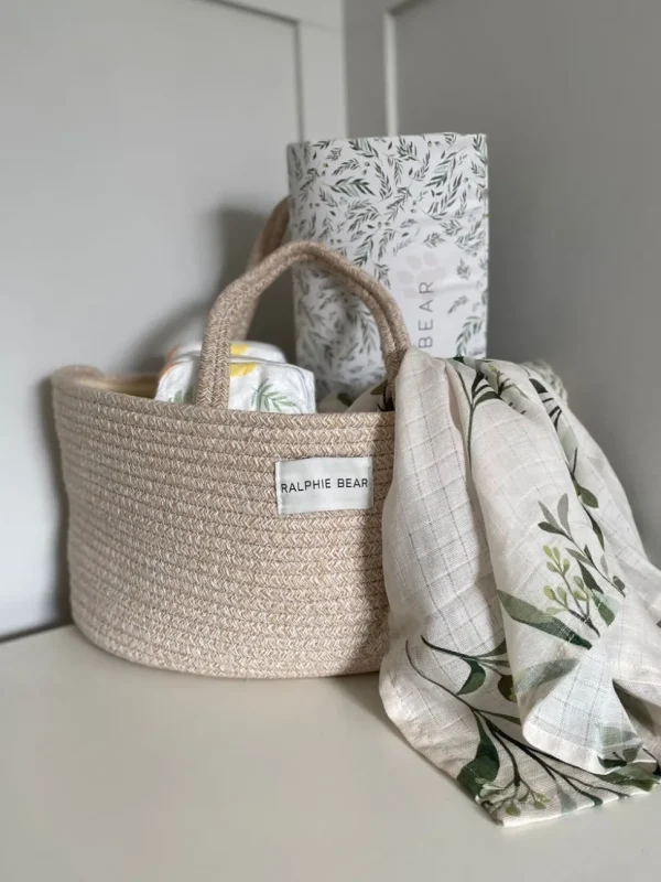 Ralphie Bear Nappy Caddy - Neutral Beige