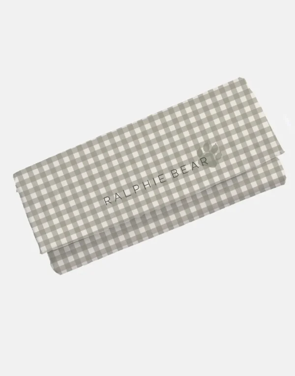 Ralphie Bear Travel Mat - Gingham Sage
