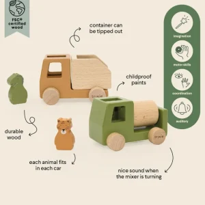 Trixie Animal Construction Cars Set