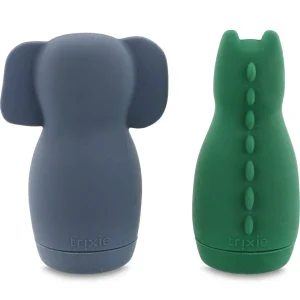 Trixie Squeezy Animals Bath Toys - Mrs. Elephant & Mr. Crocodile