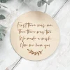 We Made A Wish New Baby Plaque | Wooden Baby Reveal | Wood Pregnancy Disc | Social Media Flat Lay Prop | Baby Shower | Laser Engraved UK