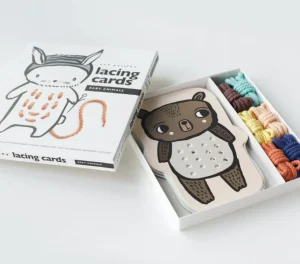 Wee Gallery Lacing Cards - Baby Animals