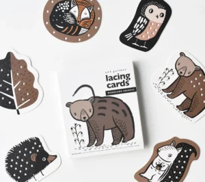 Wee Gallery Lacing Cards - Woodland Animals