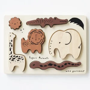 Wee Gallery Wooden Tray Puzzle - Safari Animals (2nd Edition)