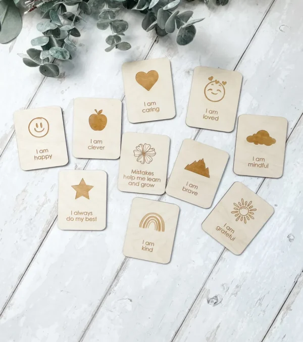 Wooden Affirmation Flashcards